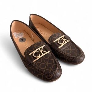 Calvin Klein Monogram Brown Loafers